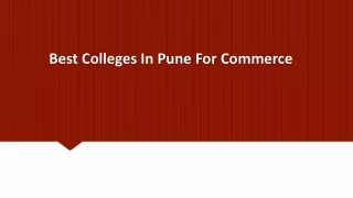 best colleges in pune for commerce