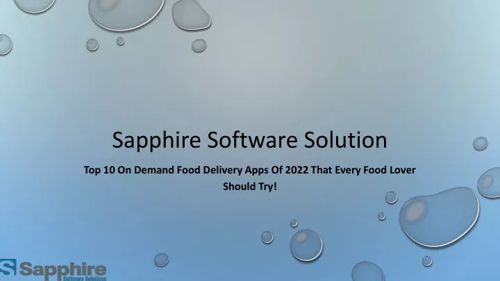 sapphire software solution