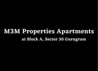 m3m properties apartments at block a sector