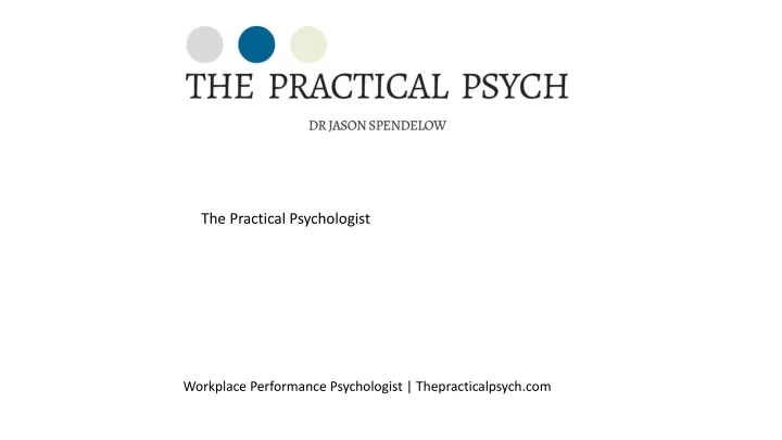 the practical psychologist