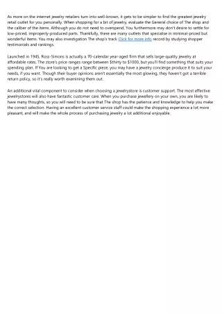 as more on the internet jewelry retailers turn