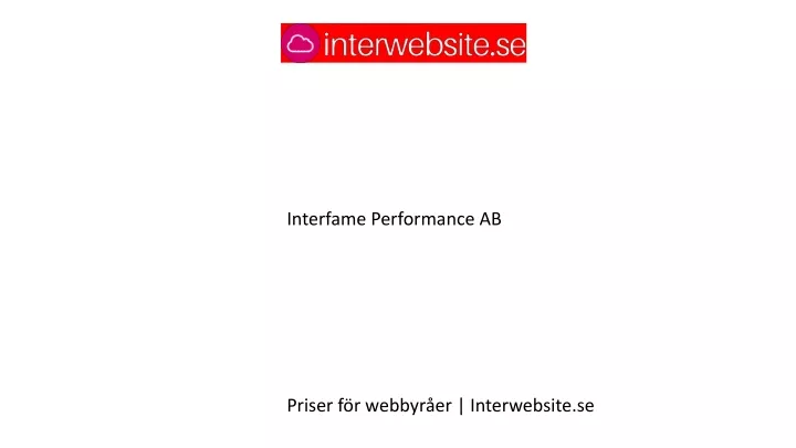 interfame performance ab