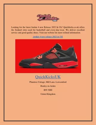 Looking for the latest Jordan 4 new Release 2022 In Uk