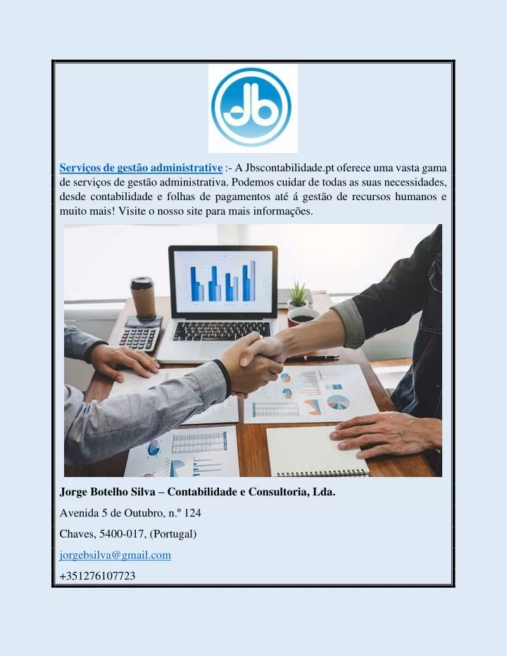 PPT - Serviços De Gestão Administrativa | Jbscontabilidade.pt ...