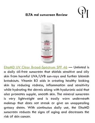 ELTA md sunscreen Review