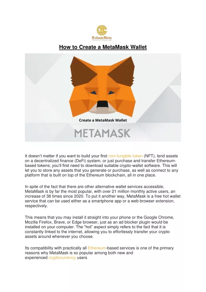 how to create a metamask wallet