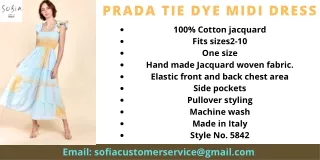 prada tie dye midi dress 100 cotton jacquard fits