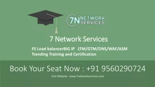 F5 LoadbalancerBIG IP LTMGTMDNSWAFASM Trending Training and Certification