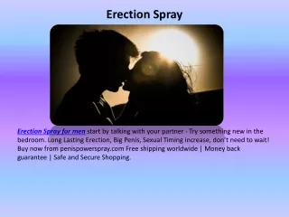 Erection Spray