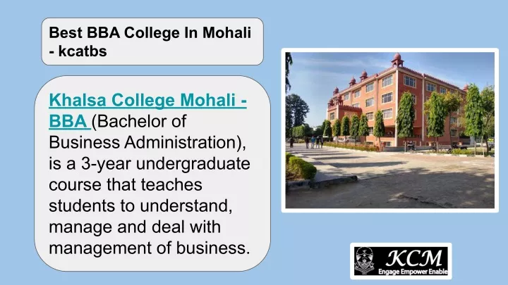 best bba college in mohali kcatbs