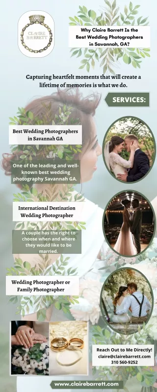 Why Claire Barrett Is the Best Wedding Photographers in Savannah, GA