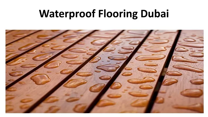 waterproof flooring dubai