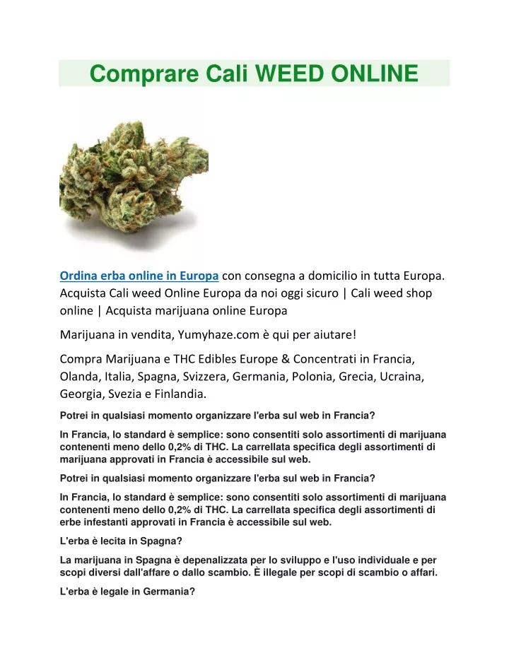 comprare cali weed online