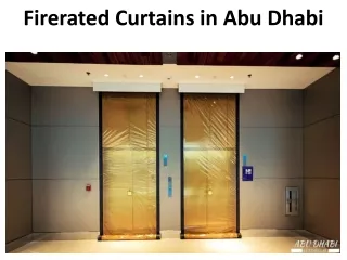 firerated curtains in abu dhabi