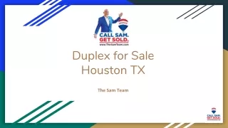 Duplex for Sale Houston TX
