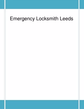 How find Emergency Locksmith Leeds