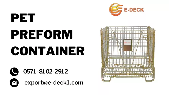 pet preform container