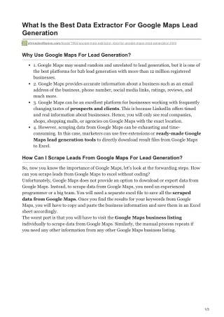 what is the best data extractor for google maps
