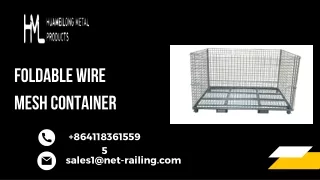 foldable wire mesh container
