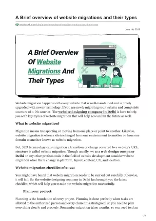 a brief overview of website migrations and their