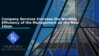 company services increase the working efficiency of the management on the new ideas