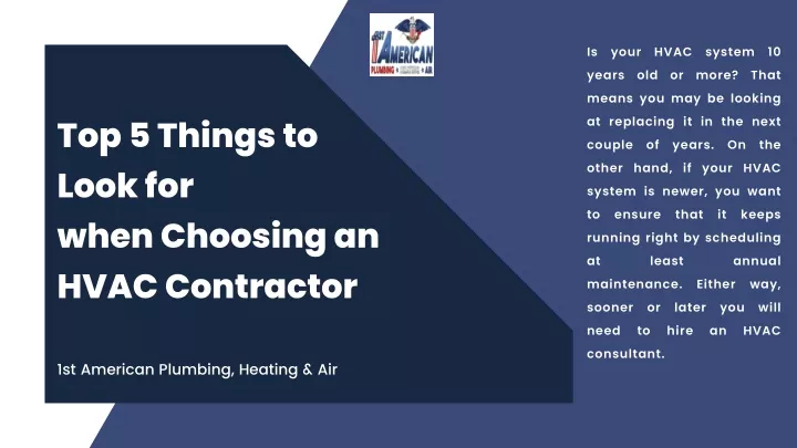 is your hvac system 10 years old or more that