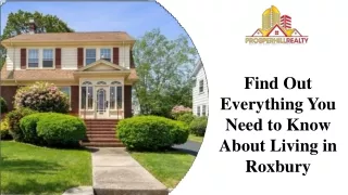 Find Out Everything You Need to Know About Living in Roxbury