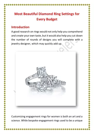 Most Beautiful Diamond Ring Settings for Every Budget_LeePerlaJewelers
