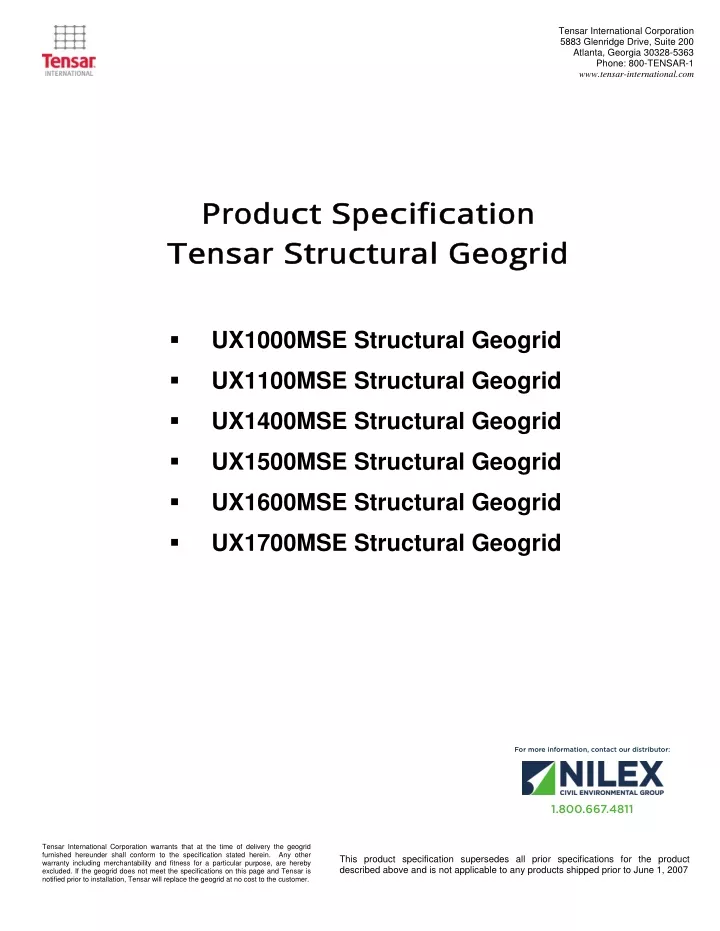 tensar international corporation 5883 glenridge