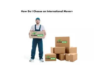 How Do I Choose an International Mover