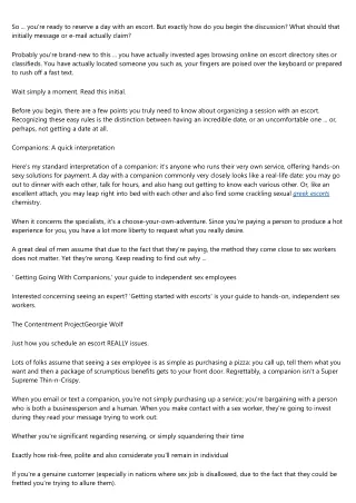 so you re ready to reserve a day with an escort