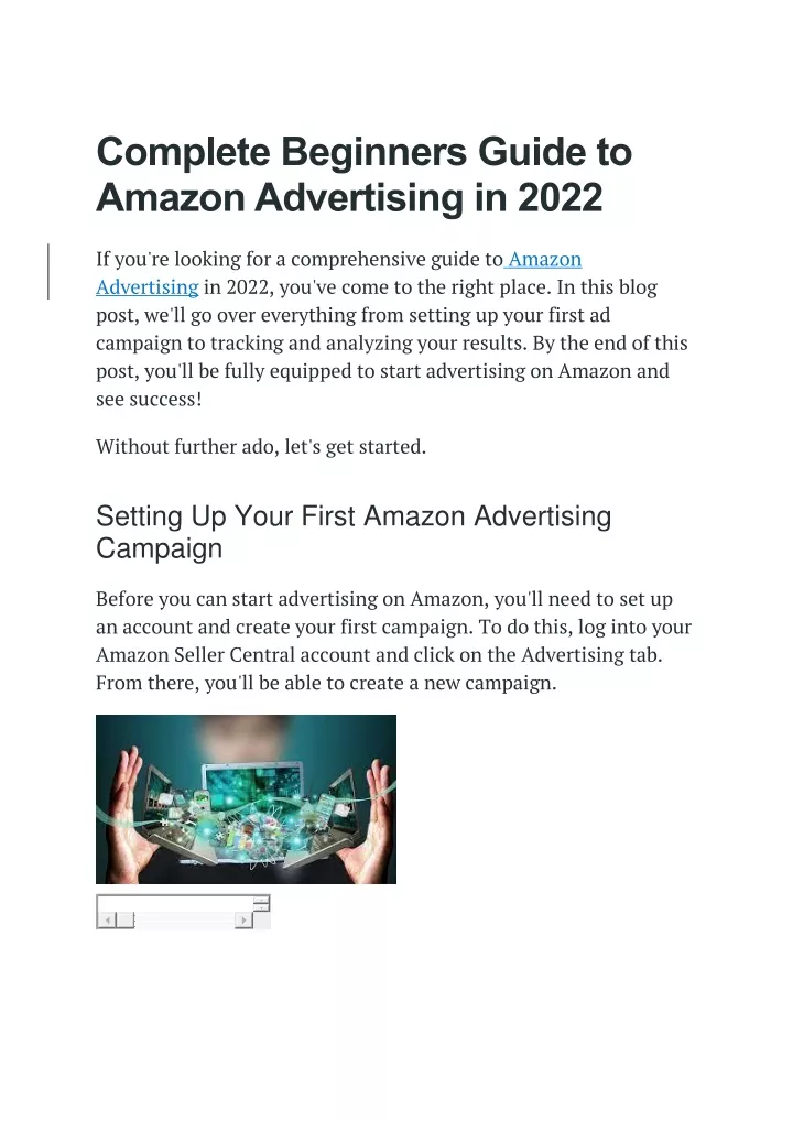 complete beginners guide to amazon advertising