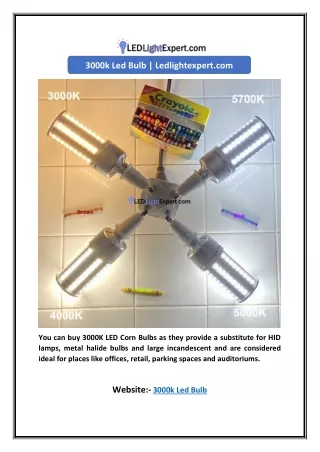 3000k led bulb ledlightexpert com