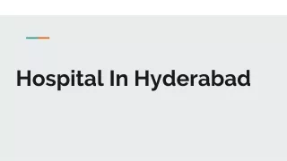 Hospital In Hyderabad