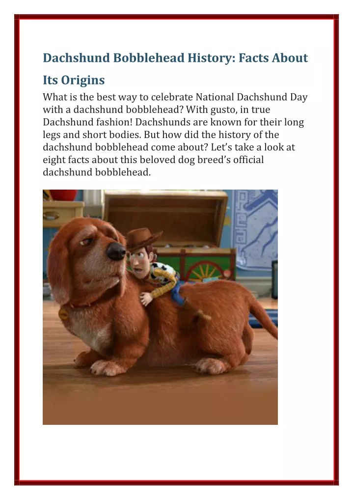 dachshund bobblehead history facts about