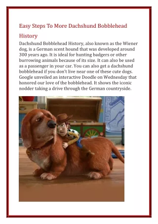 easy steps to more dachshund bobblehead