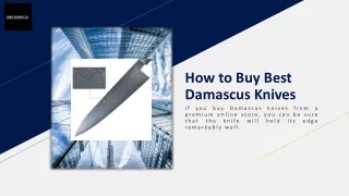 Buy Best Damascus Knives