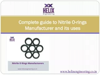 Complete guide to Nitrile O-rings Manufacturer and its uses