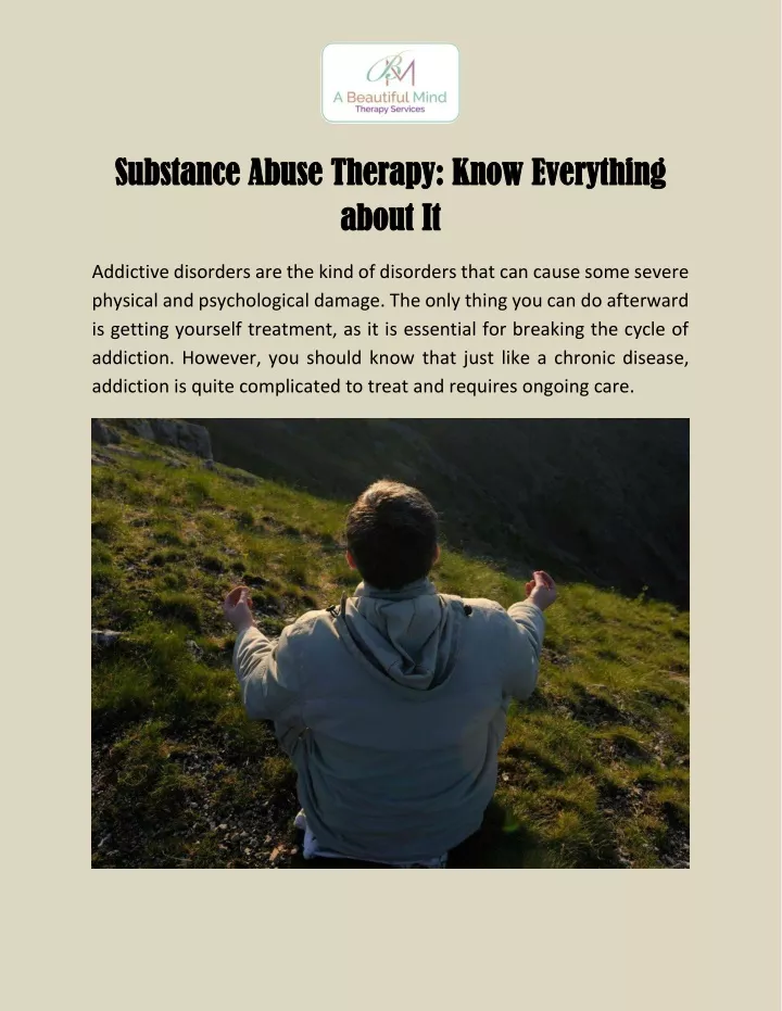 substance abuse therapy know everything substance