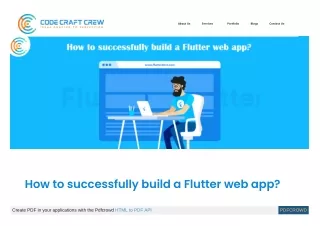 How to successfully build a Flutter web app?