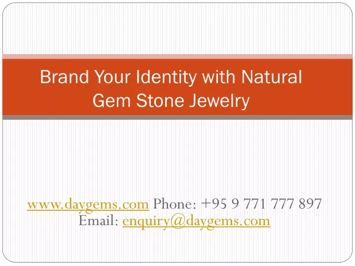 brand your identity with natural gem stone jewelry