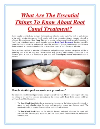 what are the essential things to know about root