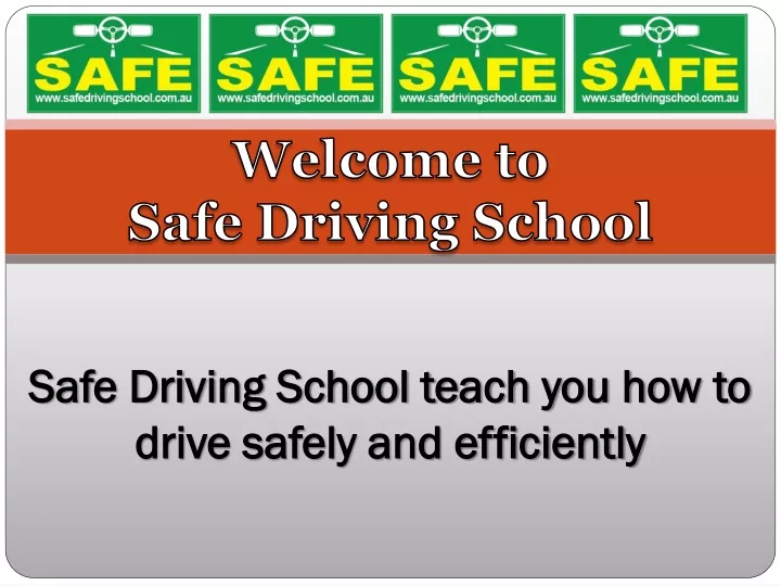 welcome to safe driving school