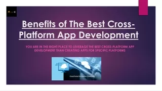 The Best Cross-Platform App Development