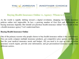 Buying Health Insurance Online vs. Agency: Whom to Choose?