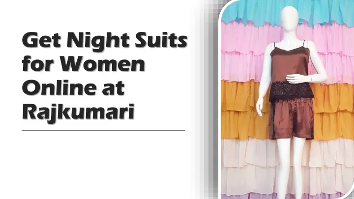 get night suits for women online at rajkumari