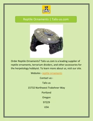 Reptile Ornaments | Talis-us.com