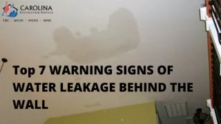 Top 7 WARNING SIGNS OF WATER LEAKAGE BEHIND THE WALL