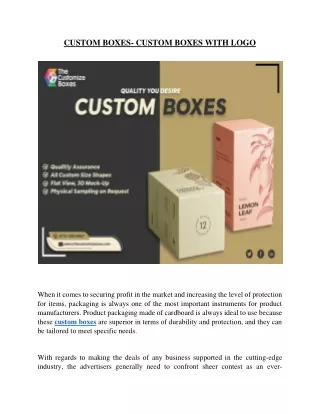 CUSTOM BOXES