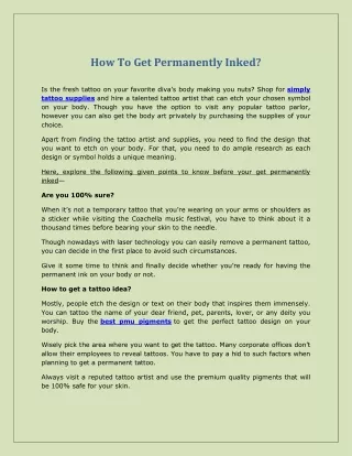 How To Get Permanently Inked.docx